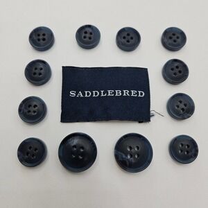 Saddlebred Blue Swirl Suit Blazer Replacement Buttons Marbled Set of 12 Sewing